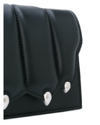 schwarze verzierte Leder Umhängetasche von Marco De Vincenzo