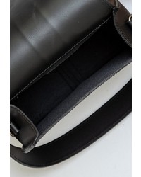 schwarze verzierte Leder Umhängetasche von faina