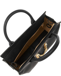 schwarze verzierte Lederhandtasche von Chloé