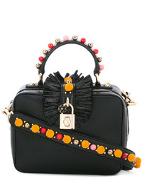 schwarze verzierte Ledertaschen von Dolce & Gabbana