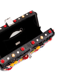 schwarze verzierte Ledertaschen von Dolce & Gabbana