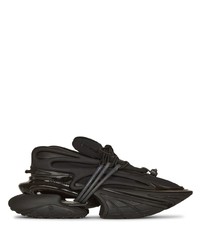 schwarze verzierte niedrige Sneakers von Balmain