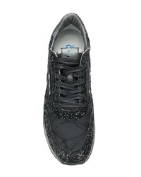 schwarze verzierte niedrige Sneakers von Mizuno