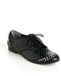 schwarze verzierte Oxford Schuhe