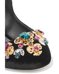 schwarze verzierte Pumps von Dolce & Gabbana