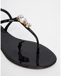 schwarze verzierte Sandalen von Asos