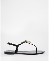 schwarze verzierte Sandalen von Asos