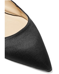 schwarze verzierte Satin Pumps von Paul Andrew