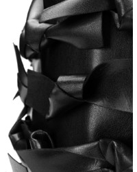 schwarze verzierte Shopper Tasche aus Leder von Comme Des Garçons Girl