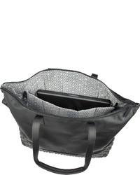 schwarze verzierte Shopper Tasche aus Leder von Jost