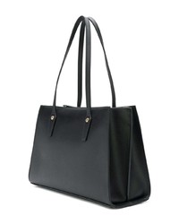 schwarze verzierte Shopper Tasche aus Leder von Love Moschino