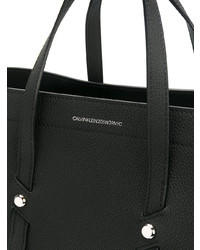schwarze verzierte Shopper Tasche aus Leder von Calvin Klein 205W39nyc