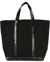 schwarze verzierte Shopper Tasche aus Pailletten von Vanessa Bruno