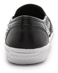 schwarze verzierte Slip-On Sneakers von Rebecca Minkoff