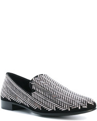 schwarze verzierte Slipper von Giuseppe Zanotti Design