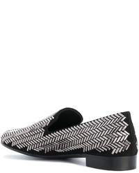 schwarze verzierte Slipper von Giuseppe Zanotti Design