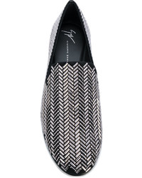 schwarze verzierte Slipper von Giuseppe Zanotti Design