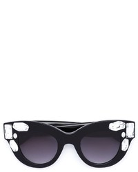 schwarze verzierte Sonnenbrille von Vera Wang