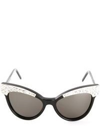 schwarze verzierte Sonnenbrille von Wildfox Couture