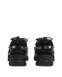 schwarze verzierte Sportschuhe von Gucci