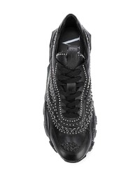 schwarze verzierte Sportschuhe von Valentino