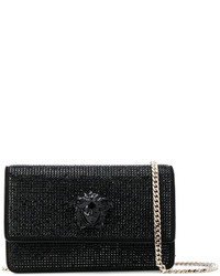 schwarze verzierte Taschen von Versace