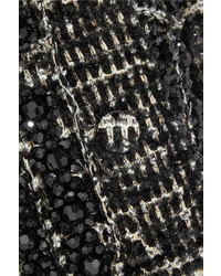 schwarze verzierte Tweed-Jacke von Simone Rocha