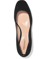 schwarze verzierte Wildleder Ballerinas von Nicholas Kirkwood