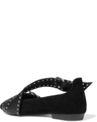 schwarze verzierte Wildleder Ballerinas von Isabel Marant