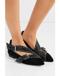 schwarze verzierte Wildleder Ballerinas von Isabel Marant