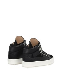 schwarze verzierte Wildleder niedrige Sneakers von Giuseppe Zanotti