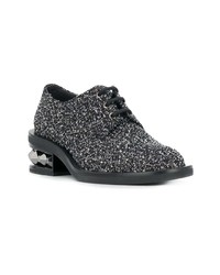 schwarze verzierte Wildleder Oxford Schuhe von Nicholas Kirkwood