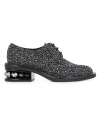 schwarze verzierte Wildleder Oxford Schuhe von Nicholas Kirkwood