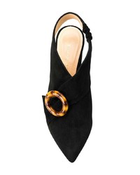 schwarze verzierte Wildleder Pumps von Chloe Gosselin