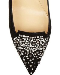 schwarze verzierte Wildleder Pumps von Jimmy Choo