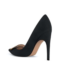 schwarze verzierte Wildleder Pumps von Sergio Rossi