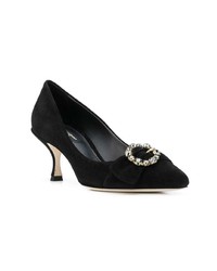 schwarze verzierte Wildleder Pumps von Dolce & Gabbana