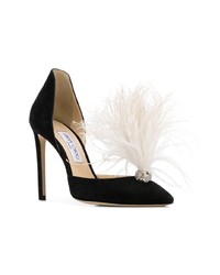 schwarze verzierte Wildleder Pumps von Jimmy Choo