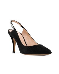 schwarze verzierte Wildleder Pumps von Valentino