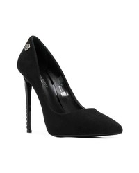 schwarze verzierte Wildleder Pumps von Philipp Plein