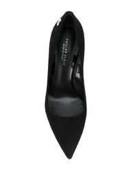 schwarze verzierte Wildleder Pumps von Philipp Plein