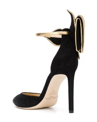 schwarze verzierte Wildleder Pumps von Jimmy Choo