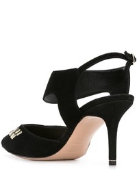 schwarze verzierte Wildleder Pumps von Nicholas Kirkwood