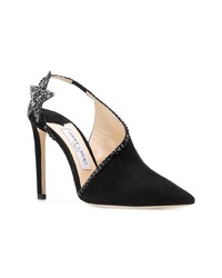 schwarze verzierte Wildleder Pumps von Jimmy Choo