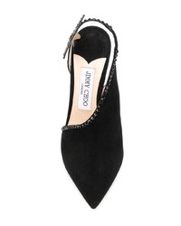 schwarze verzierte Wildleder Pumps von Jimmy Choo