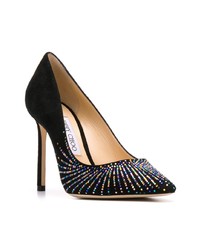 schwarze verzierte Wildleder Pumps von Jimmy Choo