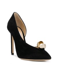 schwarze verzierte Wildleder Pumps von Jimmy Choo