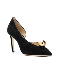 schwarze verzierte Wildleder Pumps von Jimmy Choo