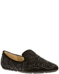 schwarze verzierte Wildleder Slipper von Jimmy Choo