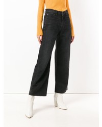 schwarze weite Hose aus Jeans von Simon Miller